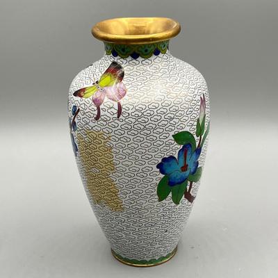 LOT 43L: Three Vintage Cloisonne Vases
