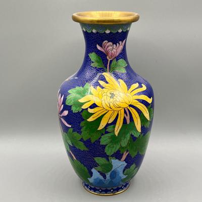 LOT 43L: Three Vintage Cloisonne Vases