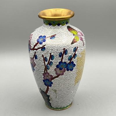 LOT 43L: Three Vintage Cloisonne Vases