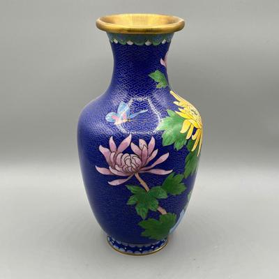 LOT 43L: Three Vintage Cloisonne Vases