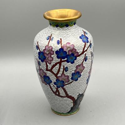 LOT 43L: Three Vintage Cloisonne Vases