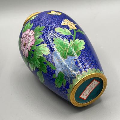 LOT 43L: Three Vintage Cloisonne Vases