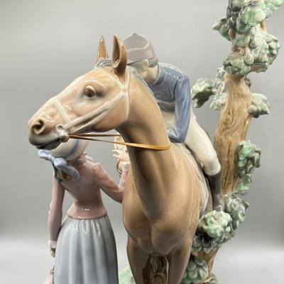 LOT 44L: Large Lladro Figurine - Jockey With Lass