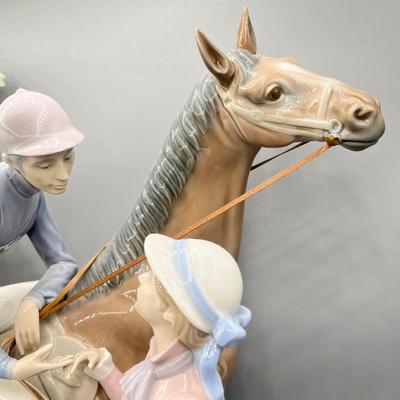 LOT 44L: Large Lladro Figurine - Jockey With Lass