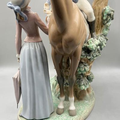 LOT 44L: Large Lladro Figurine - Jockey With Lass