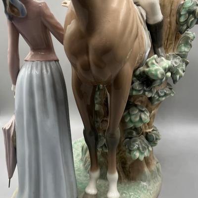 LOT 44L: Large Lladro Figurine - Jockey With Lass