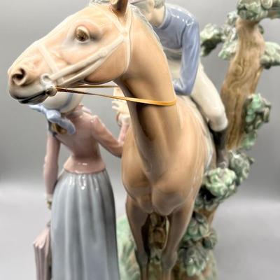 LOT 44L: Large Lladro Figurine - Jockey With Lass