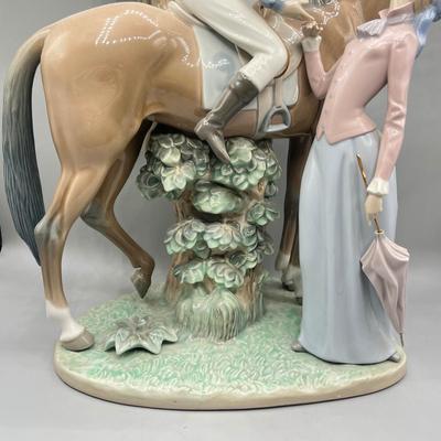 LOT 44L: Large Lladro Figurine - Jockey With Lass
