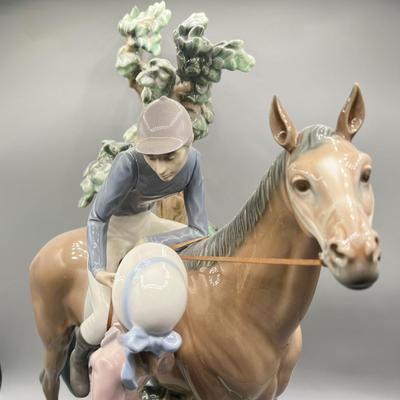 LOT 44L: Large Lladro Figurine - Jockey With Lass