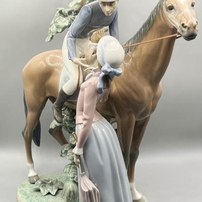 LOT 44L: Large Lladro Figurine - Jockey With Lass