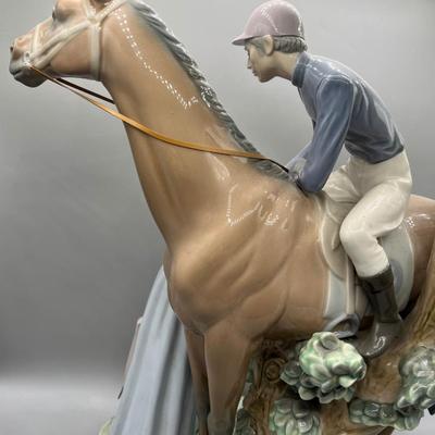 LOT 44L: Large Lladro Figurine - Jockey With Lass