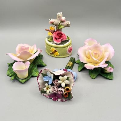 LOT 51L: Porcelain Flowers - Capodimonte and More