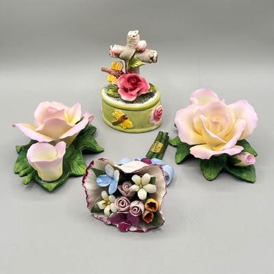 LOT 51L: Porcelain Flowers - Capodimonte and More