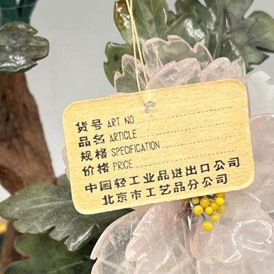 LOT 52L: Stone Floral Arrangements in Cloisonne Pots and More