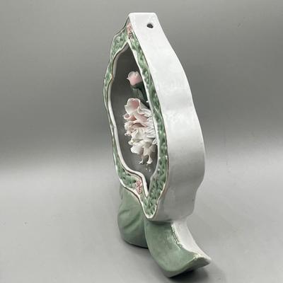 LOT 52L: Stone Floral Arrangements in Cloisonne Pots and More