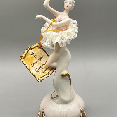 LOT 53L: Three Capodimonte Ballerina Figurines