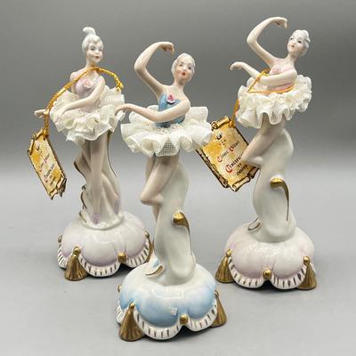 LOT 53L: Three Capodimonte Ballerina Figurines
