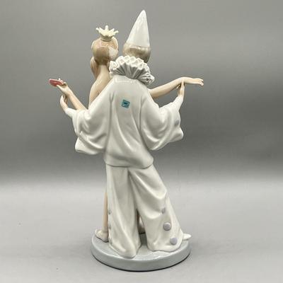 LOT 54L: Lladro Carnival Couple - Ballerina and Clown Figurine