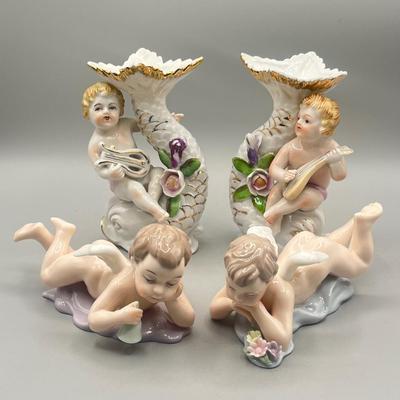 LOT 59L: Angel Figurines / Vases