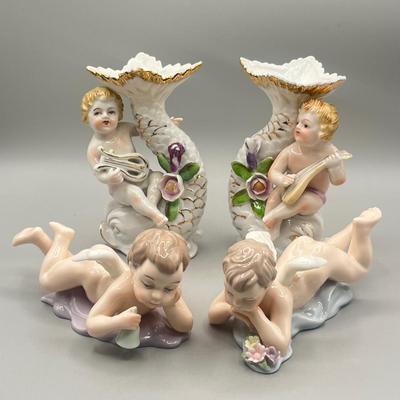LOT 59L: Angel Figurines / Vases