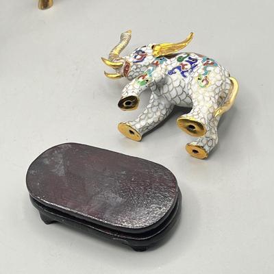 LOT 60L: Cloisonne Animal Figurines