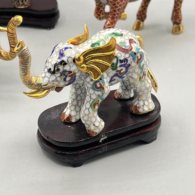 LOT 60L: Cloisonne Animal Figurines