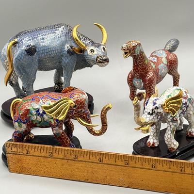 LOT 60L: Cloisonne Animal Figurines