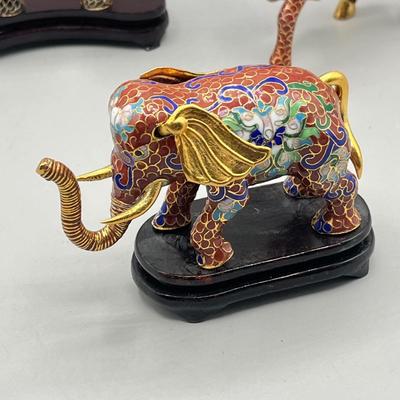 LOT 60L: Cloisonne Animal Figurines