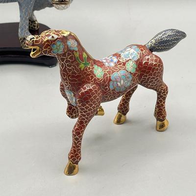 LOT 60L: Cloisonne Animal Figurines