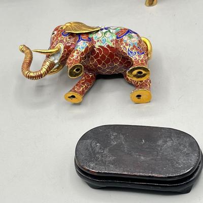 LOT 60L: Cloisonne Animal Figurines