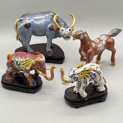 LOT 60L: Cloisonne Animal Figurines