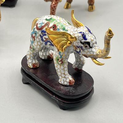 LOT 60L: Cloisonne Animal Figurines