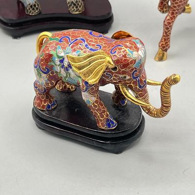 LOT 60L: Cloisonne Animal Figurines