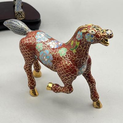 LOT 60L: Cloisonne Animal Figurines