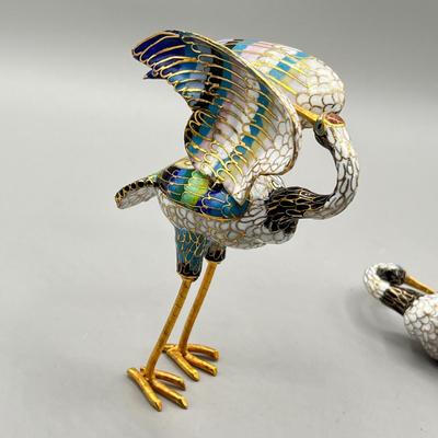 LOT 64L: Vintage Cloisonne Bird Figurines