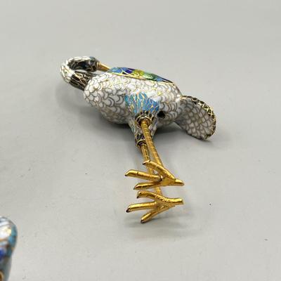 LOT 64L: Vintage Cloisonne Bird Figurines
