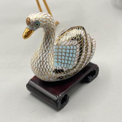 LOT 64L: Vintage Cloisonne Bird Figurines