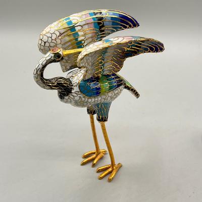 LOT 64L: Vintage Cloisonne Bird Figurines