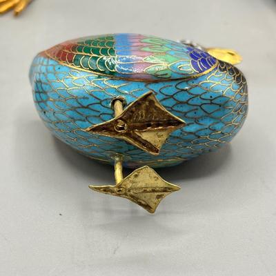 LOT 64L: Vintage Cloisonne Bird Figurines