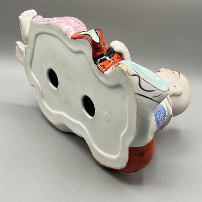 LOT 65L: Large Vintage Porcelain Laughing Buddha Figurine