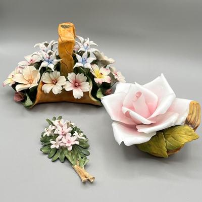 LOT 70L: Porcelain Flowers - Capodimonte and More