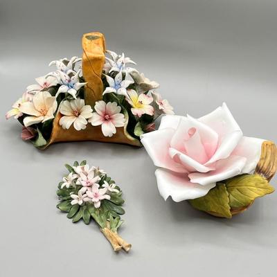 LOT 70L: Porcelain Flowers - Capodimonte and More