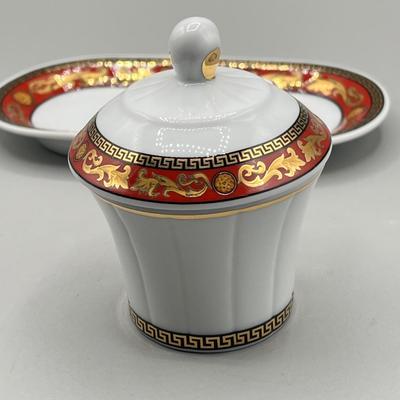 LOT 76D: Limoges Cream and Sugar Set - Juno Pattern