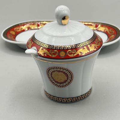 LOT 76D: Limoges Cream and Sugar Set - Juno Pattern