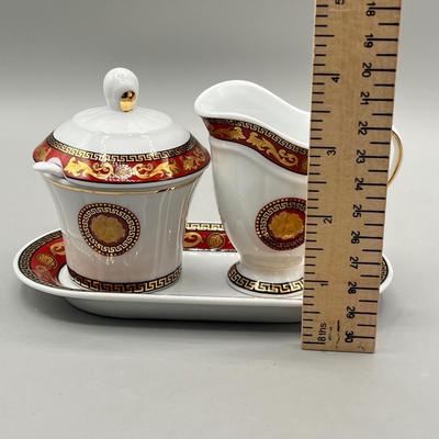 LOT 76D: Limoges Cream and Sugar Set - Juno Pattern