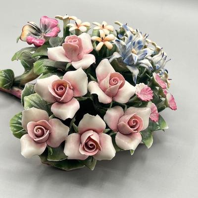 LOT 77D: Capodimonte Flower Arrangement - Some Damage