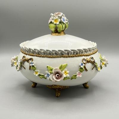 LOT 78D: Capodimonte Lidded Dish