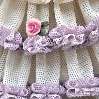 LOT 87L: Vintage Dresden Porcelain Lace Figurine