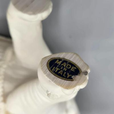 LOT 88L: White Alabaster Elephant made in Italy, Lenox Sentiments Collection Anniversary Box, Lenox Crystal Trinket Box, and More