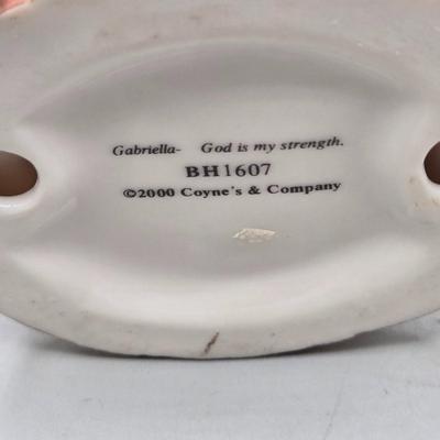 LOT 90L: Liette International Clock and Trinket Box, Coyne's & Company Heavenly Angels Figurine, Enesco Foundations Hail Mary...